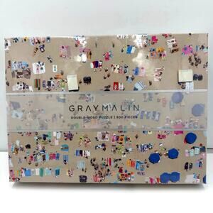 Gray Malin 500 Pc The Beach Ocean Double Sided Jigsaw Puzzle 24"x18" NEW